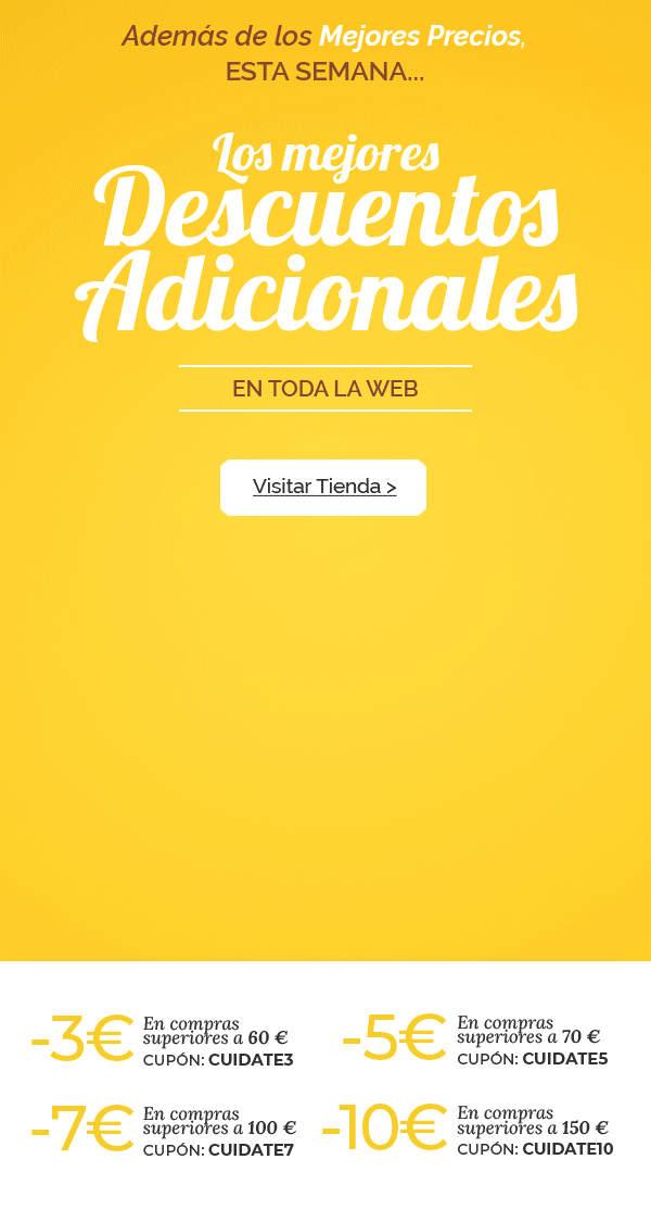 Termina el mes cuidándote | -3€, -5€, -7€ o -10€